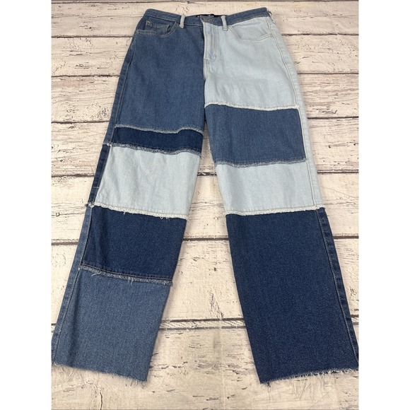 Hollister Denim - Hollister Jeans Women 9R 29x27 Ultra High Rise Vintage Straight Patchwork Denim